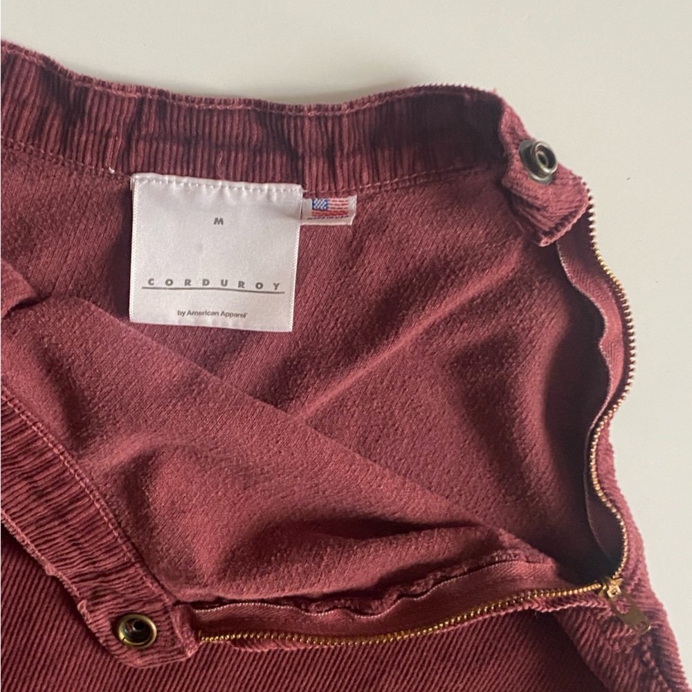Original American Apparel Corduroy Burgundy Skater Skirt - Picture 2 of 7
